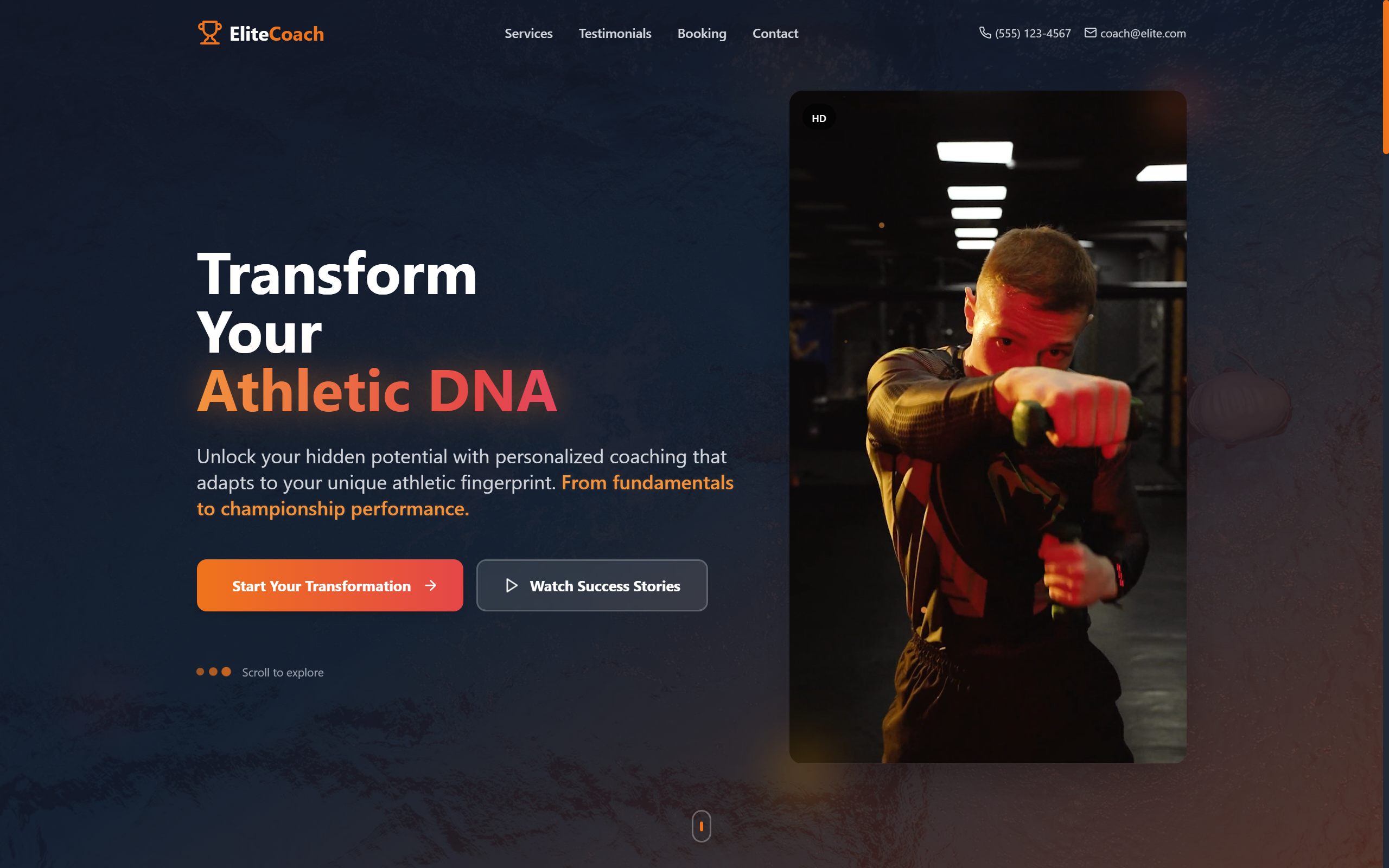 Sports Coaching Static Website